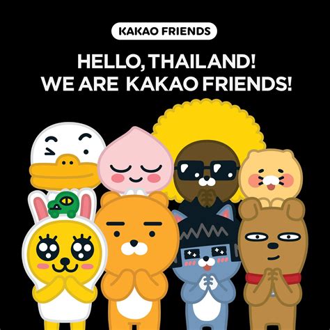 Infografik: Kakao Friends Charaktere und typische Merchandising-Produkte