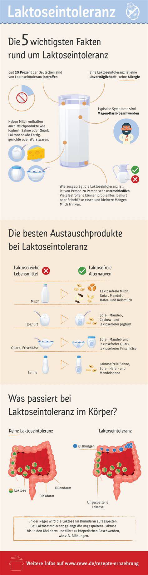 Infografik: Laktose, Milchprodukte und vegetarische Ernährung