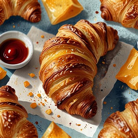 Infografik: Laminierungsprozess mit 27 Butterschichten beim Croissant