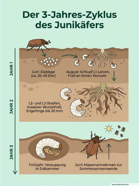 Infografik: Lebenszyklus und Erkennung typischer Vorratsschädlinge