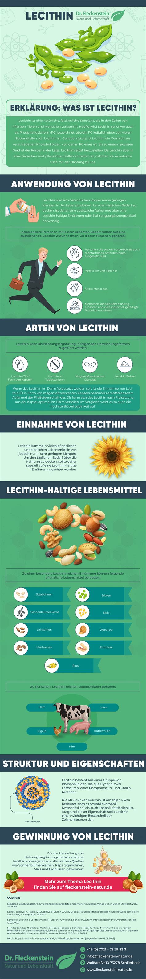 Infografik: Lecithin - Funktionen im Lebensmittel