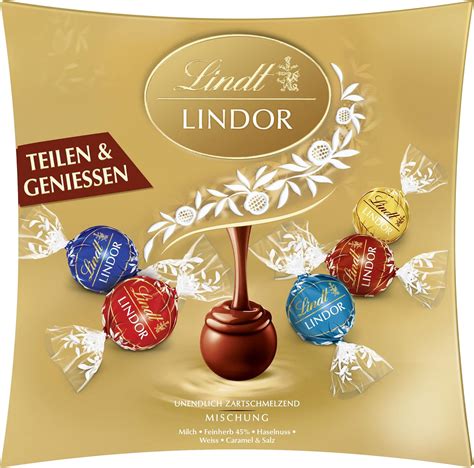 Infografik: Lindt Lindor Kugel-Sorten mit Geschmacksprofilen als Übersicht