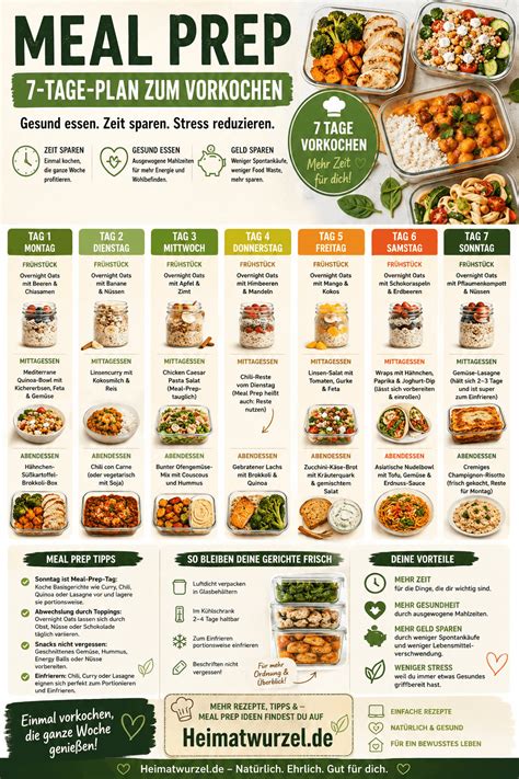 Infografik: Meal Prep für Honig-Senf-Kartoffeln