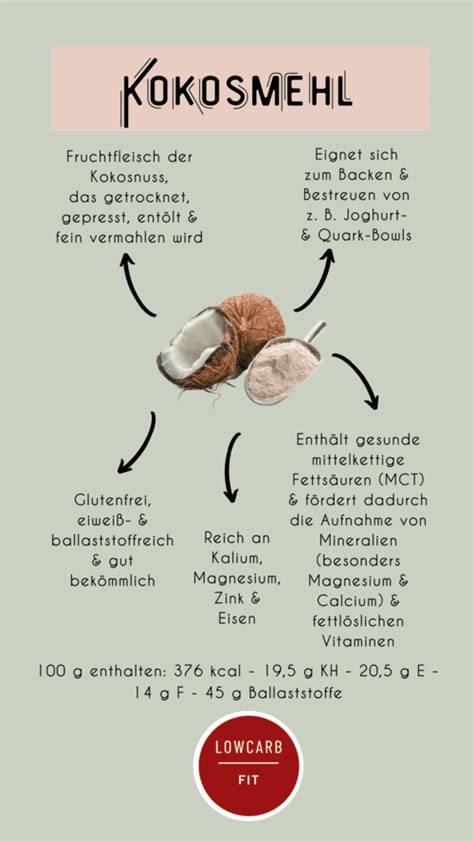 Infografik: Mehl- und milchfreie Keksalternativen (Kokosmehl, Nüsse, Eiweiß, Erythrit)