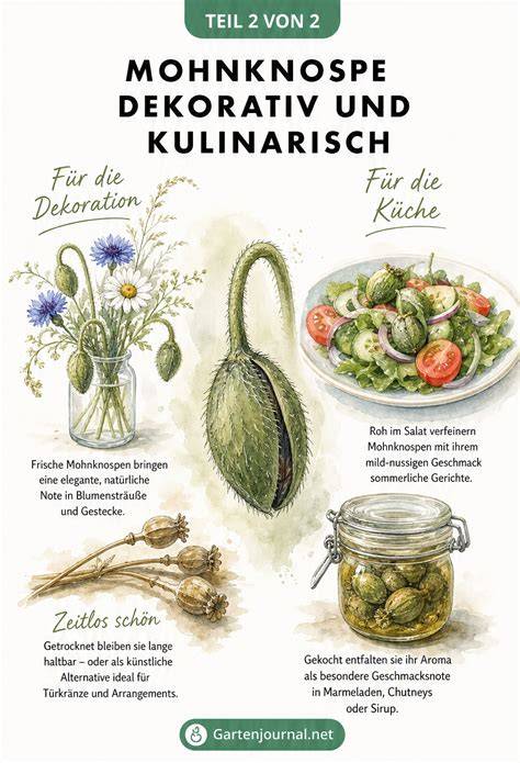 Infografik: Mohn - Aromaentfaltung, Lagerung und Nährstoffe