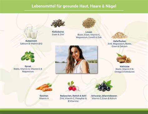 Infografik: Nährstoffe für gesunde Haut