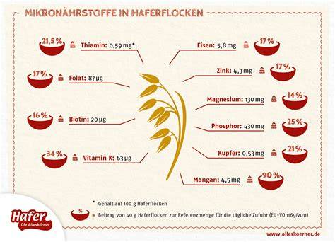 Infografik: Nährstoffe in Haferflocken und deren Wirkung
