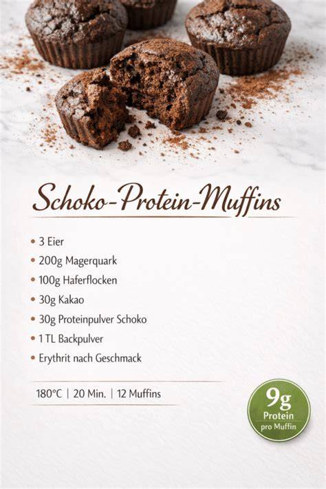 Infografik: Nährstoffe in Schoko Protein Muffins