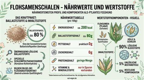 Infografik: Nährwerte Flohsamenschalen-Pudding