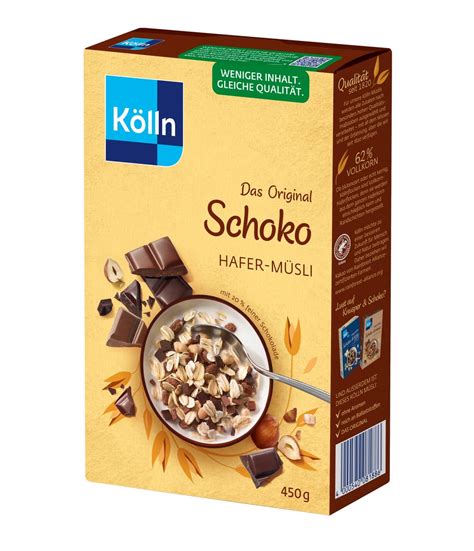Infografik: Nährwertverteilung in Schoko Müsli