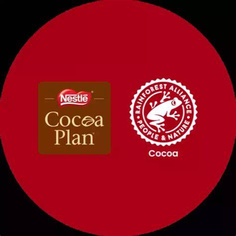 Infografik: Nestlé Cocoa Plan - Ziele, Akteure und Wirkungsbereiche (Kakaobohne bis zum Endprodukt)