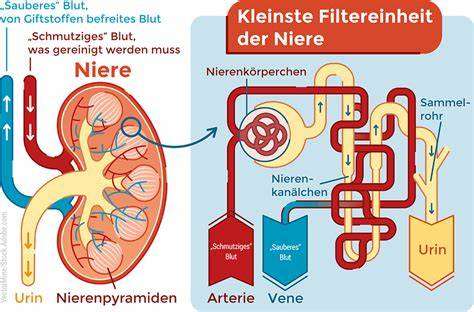 Infografik: Nierenfunktion und Glucosurie