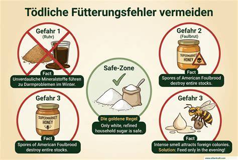 Infografik: Notfütterung und Kontrolle des Futtervorrats bei Bienen