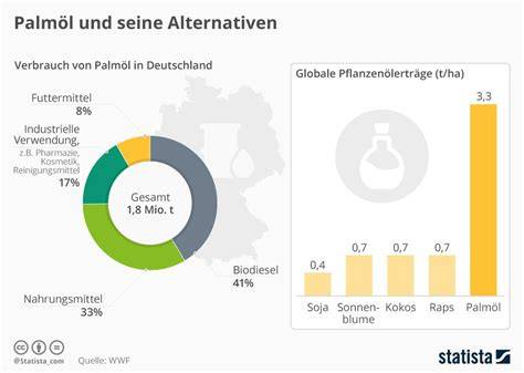 Infografik: Palmöl - Umweltfolgen, Regenwaldverlust, Alternativen wie Olivenöl