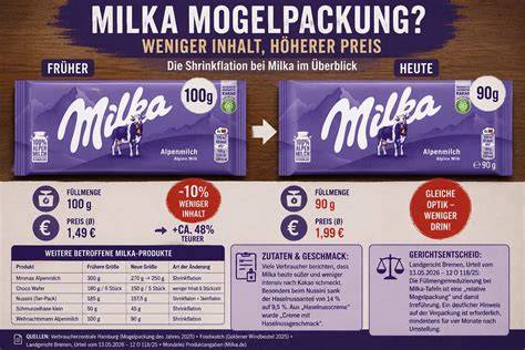 Infografik: Preise, Shrinkflation und Qualitätsaspekte bei Weihnachtsschokolade