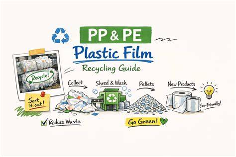 Infografik: Recycling von Wickelfolie (Aluminium und PE)