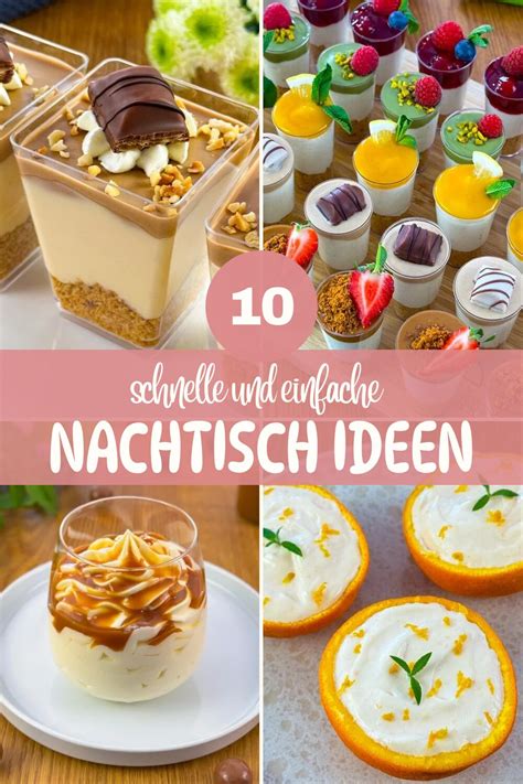 Infografik: Rezeptübersicht der Nachtische mit Löffelbiskuit und Schokolade