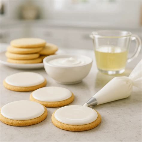Infografik: Royal Icing anrühren und Goldpuder auftragen