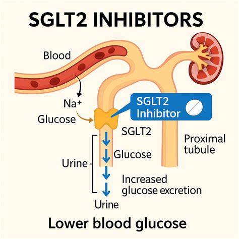 Infografik: SGLT-2-Hemmer Wirkungsmechanismus