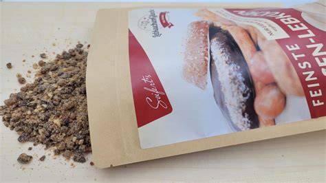 Infografik: Schichtaufbau der Lebkuchen-Backmischung und vegane/glutenfreie Tauschoptionen