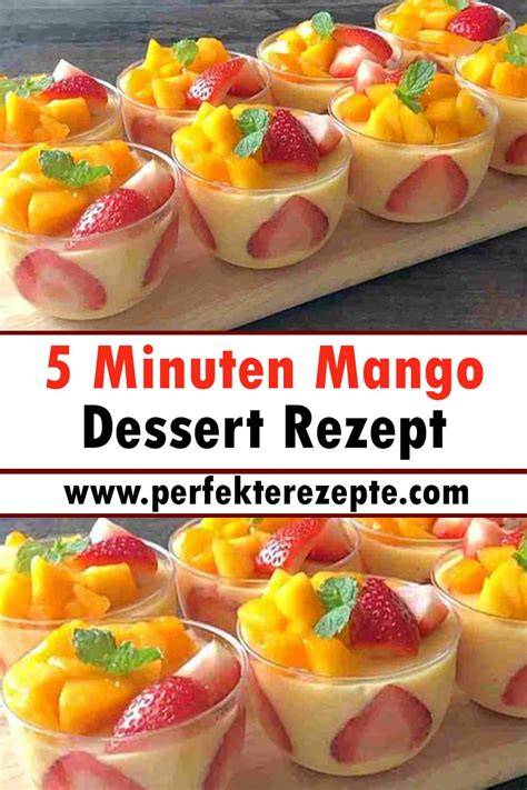 Infografik: Schnellrezept Mango-Dessert in 15 Minuten