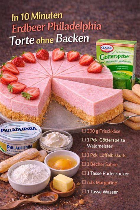 Infografik: Schritt-für-Schritt zur perfekten Philadelphia-Torte ohne Backen