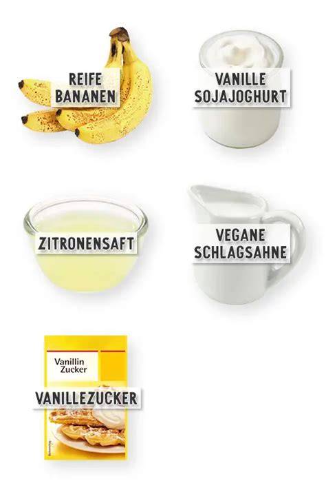 Infografik: Schritte für Bananenjoghurt mit Blattgelatine
