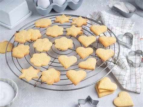 Infografik: Schritte zur Zubereitung von Mürbeteigplätzchen