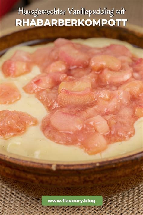 Infografik: Schritte zur Zubereitung von Rhabarberkompott und Vanillepudding