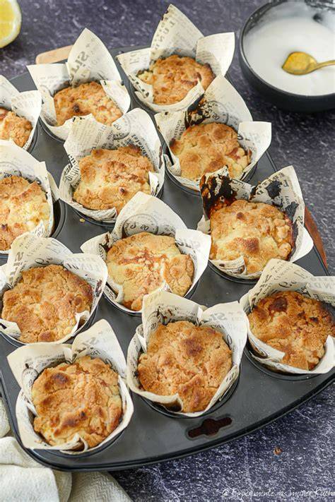 Infografik: Teigmix, Füllhöhe, Backzeit für Pfirsich-Muffins