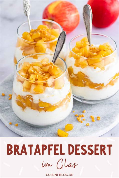 Infografik: Typische Schichtfolge Bratapfel-Dessert im Glas