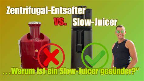 Infografik: Unterschiede Slow Juicer vs. Zentrifugalentsafter
