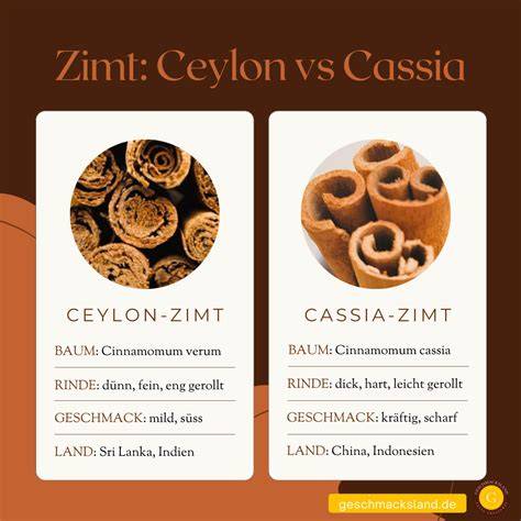 Infografik: Unterschiede zwischen Ceylon- und Cassia-Zimt