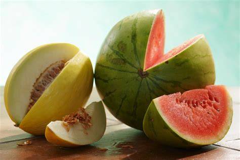 Infografik: Variationen der Melonenmarmelade (Honigmelone, Wassermelone, Pfirsich)