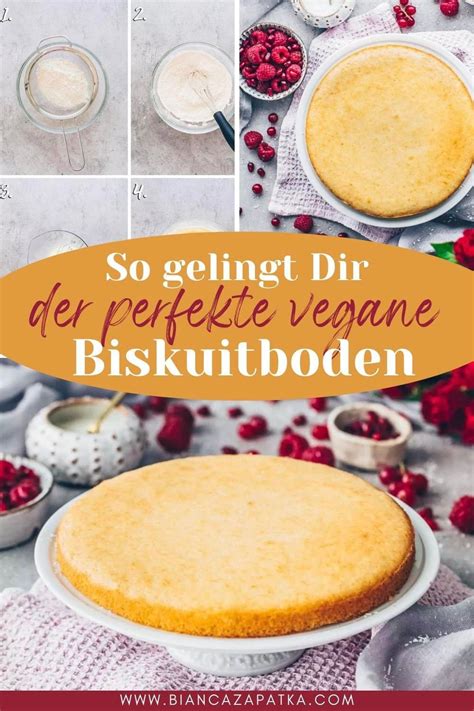 Infografik: Vegan Biskuit Grundrezept - Schritte