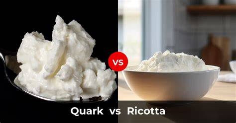 Infografik: Vergleich Ricotta vs. Quark - Textur, Fettgehalt, Verwendung