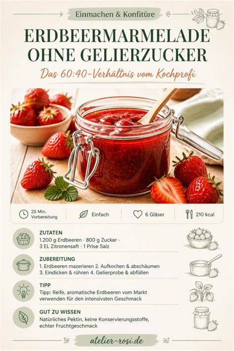 Infografik: Verhältnis Erdbeeren zu Gelierzucker bei Marmelade