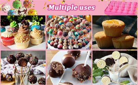 Infografik: Verschiedene Cake-Pops-Varianten (Formen, Stiele, Glasuren)