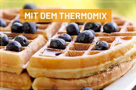 Infografik: Waffel-Rezept mit Thermomix - Schritte und Zutaten