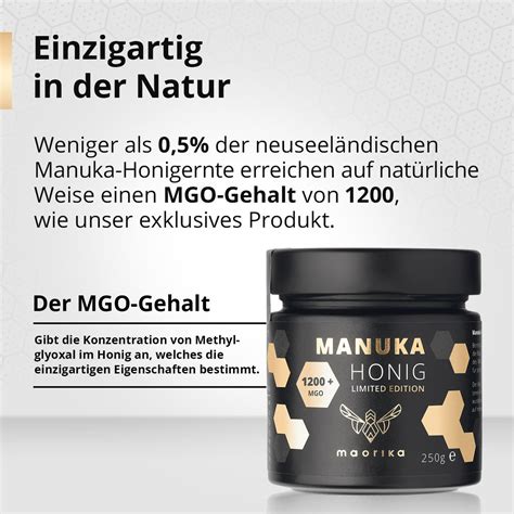 Infografik: Wirkmechanismen von Manuka-Honig (MGO, Osmose, pH, Enzyme)