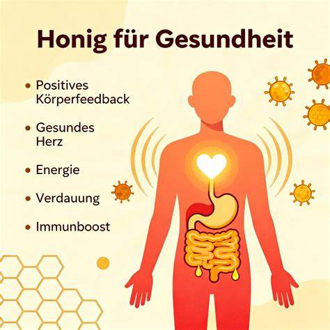 Infografik: Wirkung von Honig auf Immunsystem und Verdauung