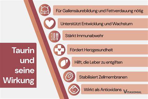 Infografik: Wirkung von Taurin auf Herz, Auge und Verdauung