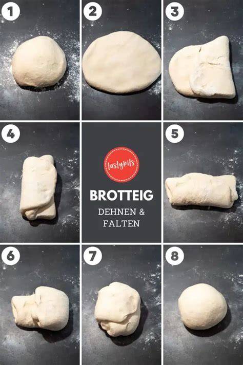 Infografik: Zeitplan für Langzeitführung von Honigbrötchen (Mischen, Falten, Ruhe, Backen)