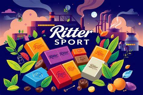 Infografik: Zentrale Inhaltsstoffe von Ritter Sport und Kennzeichnungselemente