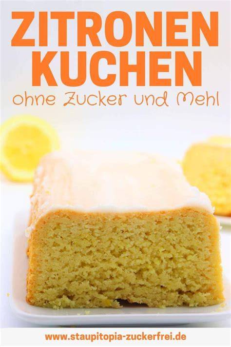Infografik: Zitronenkuchen ohne Zucker - Zutaten, Schritte, Kalorienvergleich