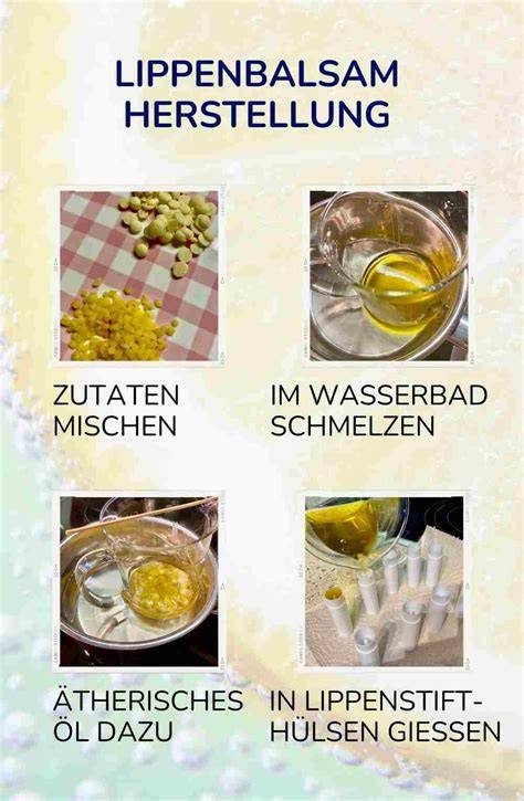 Infografik: Zubereitung von Lippenbalsam