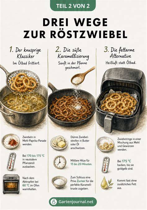 Infografik: Zubereitungsarten der Desserts - Backen, Wasserbad, Köcheln, Frittieren