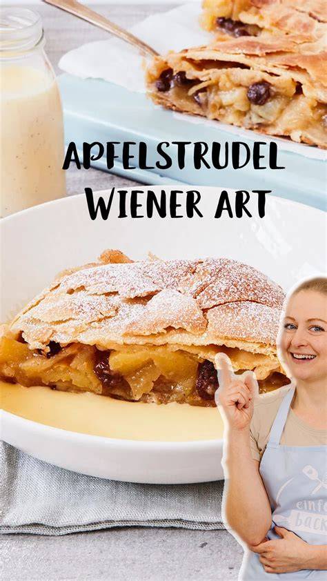 Infografik: Zubereitungsschritte - Rührteig, Äpfel einschneiden, Backen, Bestreichen, Servieren