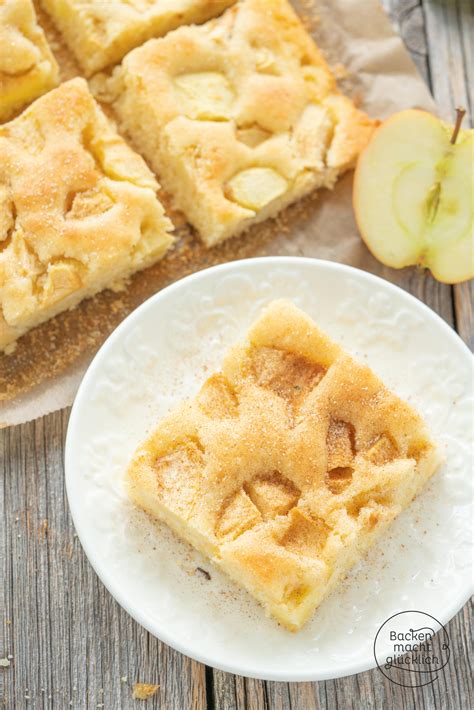 Infografik: Zubereitungsschritte Apfelkuchen vom Blech