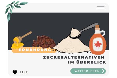 Infografik: Zuckeralternativen im Überblick